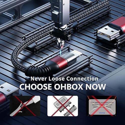 Miniatura 5 de Cargador para iPhone, paquete de 3 cables de 6 pies [certificado MFi de Apple], cable de carga rápida USB A a Lightning de 15 pies