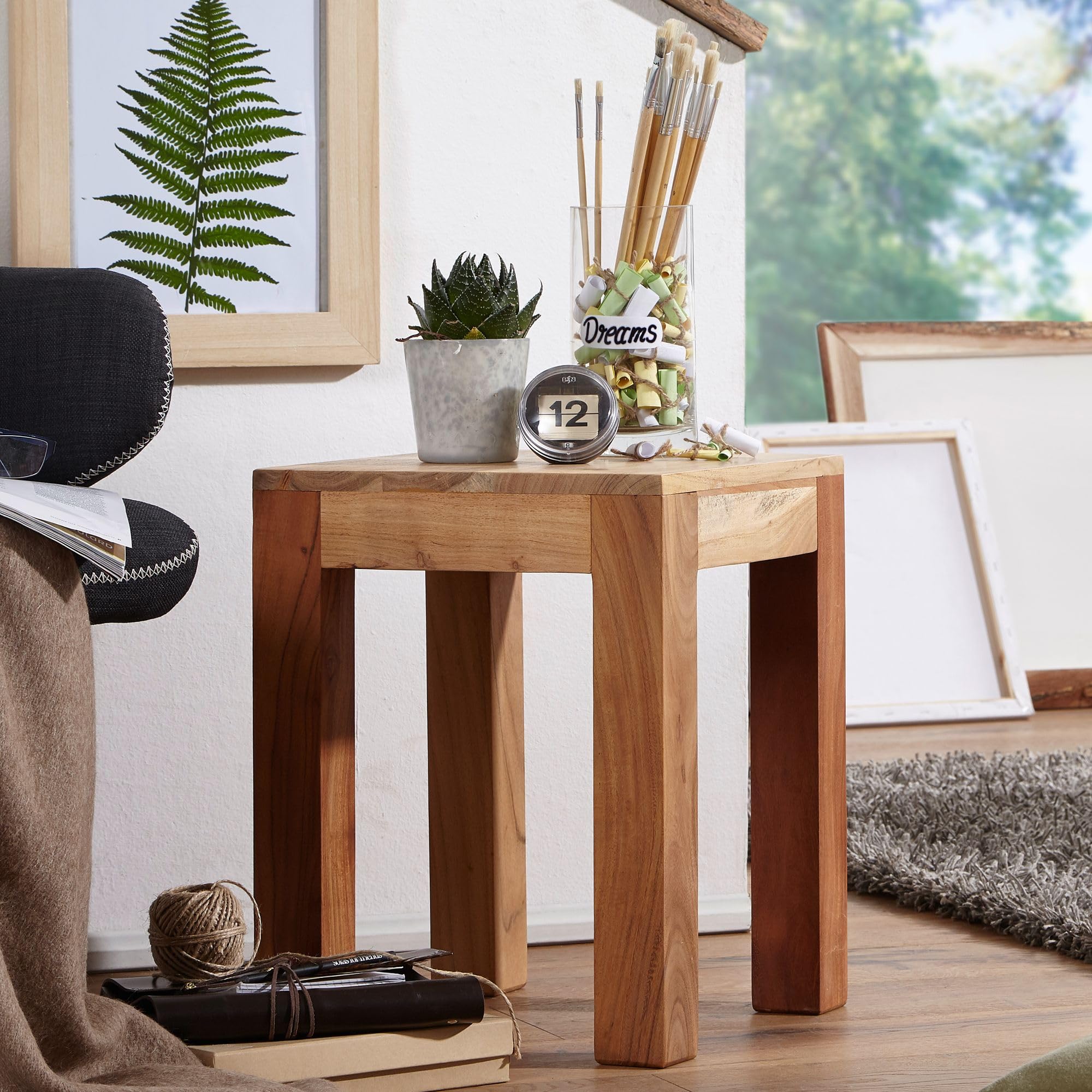 Massief houten bijzettafel prijs per stuk - Tafels