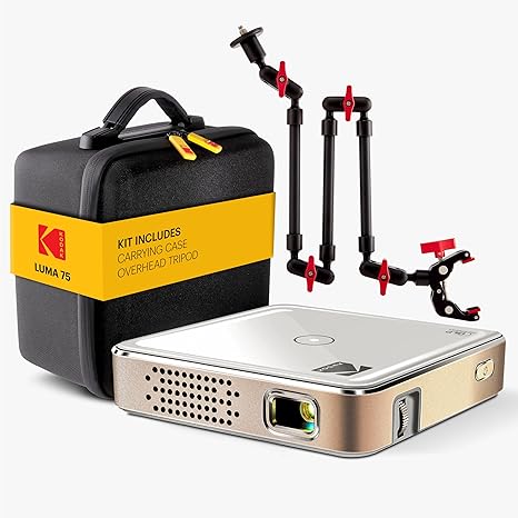 KODAK Luma 75 Pocket Projector Kit - White, 30 ANSI-Lumens