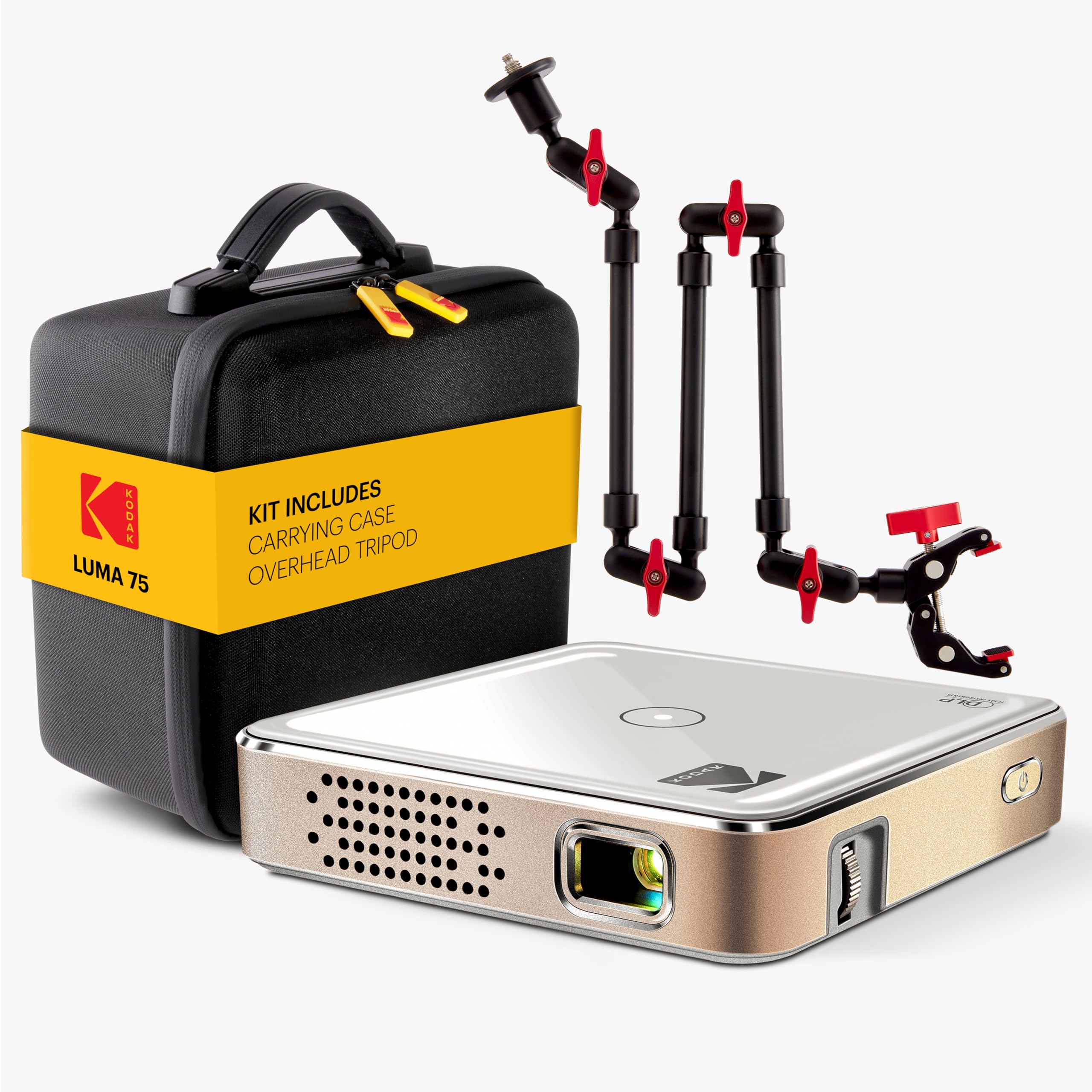 Kodak Luma 75 Pocket Projector Kit with Overhead Tripod, Built-In Battery, Photo, Video, HDMI, USB, MicroSD & EVA Case – for Art & Crafts, Cookie Decorating, Tracing, Presentations (White)-image-22