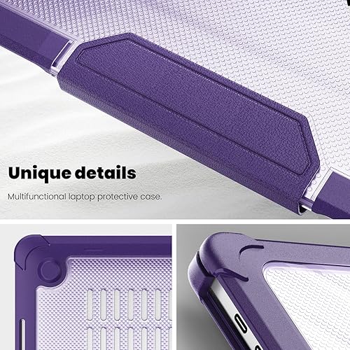Miniatura 8 de DTangLsm Funda protectora rígida de plástico resistente para MacBook Pro de 13 pulgadas 2024 2023-2016 M2 M1 A2338 A2289 A2251 A2159 A1989 A1706