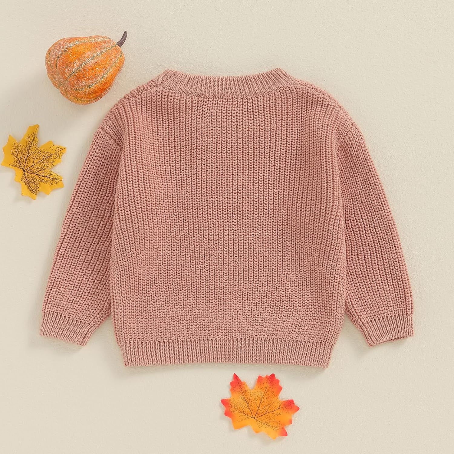 Halloween Baby Boy Girl Clothes Pumpkin Sweater Crewneck Chunky Knit Pullover Knitwear Toddler Fall Winter Outfit - Image 4