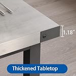 IDEALHOUSE Dining Table for 8 People, 71-inch Rectangular Wood Kitchen Table with Strong Metal Frame, Industrial Large Long Dining Room Table, for Big Family, Dining & Living Room, Retro Gray