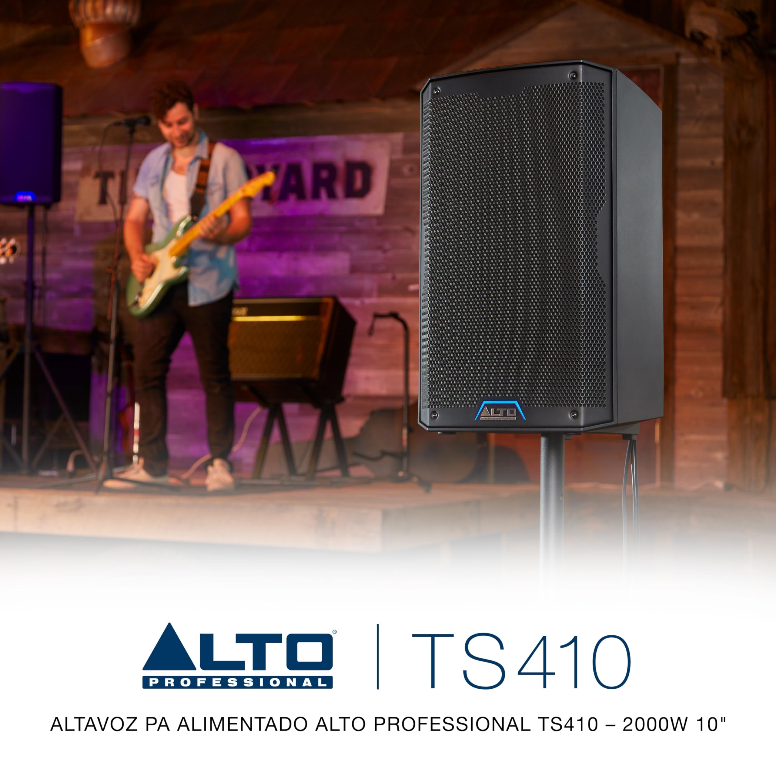 ALTO TS410 Altavoz Autoamplificado 2000W 10 Pulgadas con Mesa de Mezclas de 3 Canales, Streaming Bluetooth, Emparejamiento Inalámbrico de Altavoces, DSP y App
