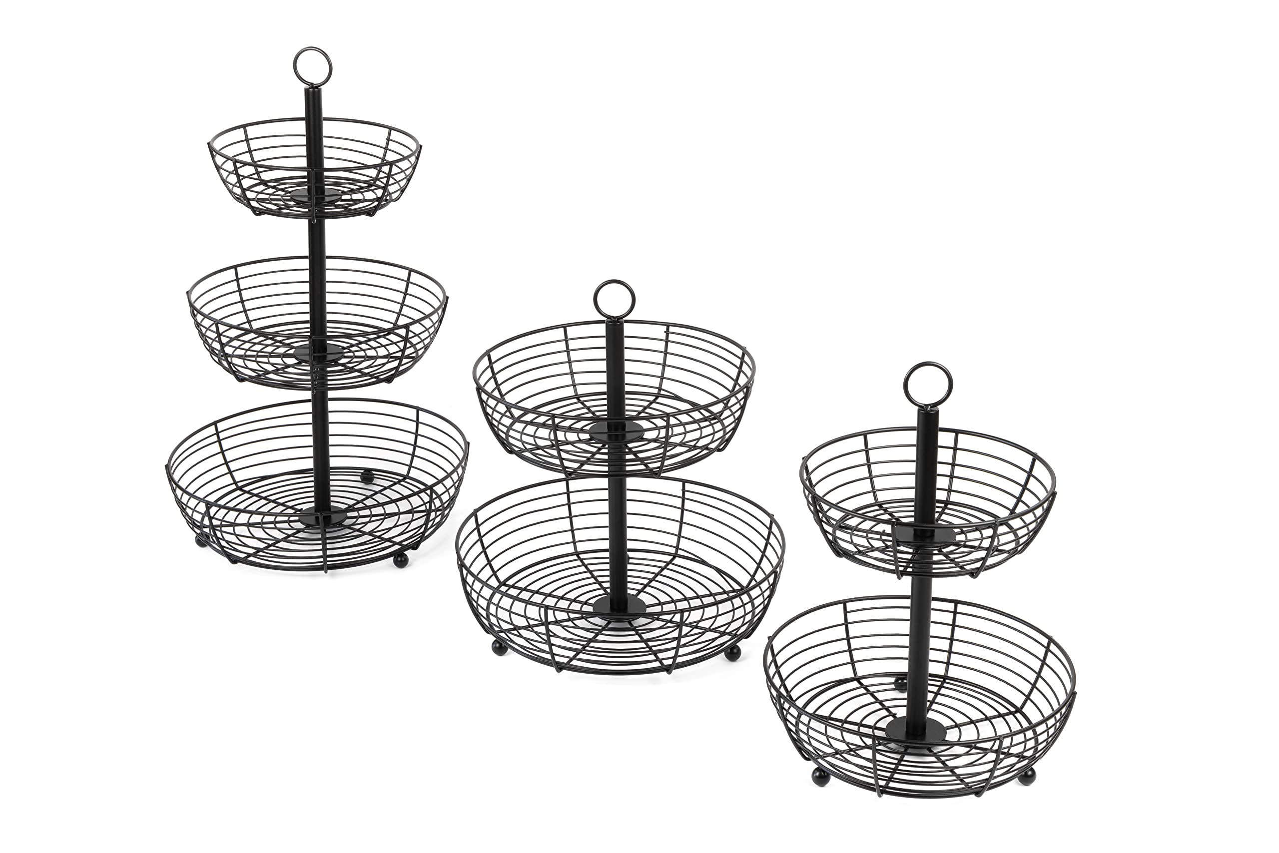 Etagere - 2 stöckig - große Obsttellern - Präsentation von Obst - stilvoller Obstkorb - Obstschale - H=33 cm - D= 29 cm