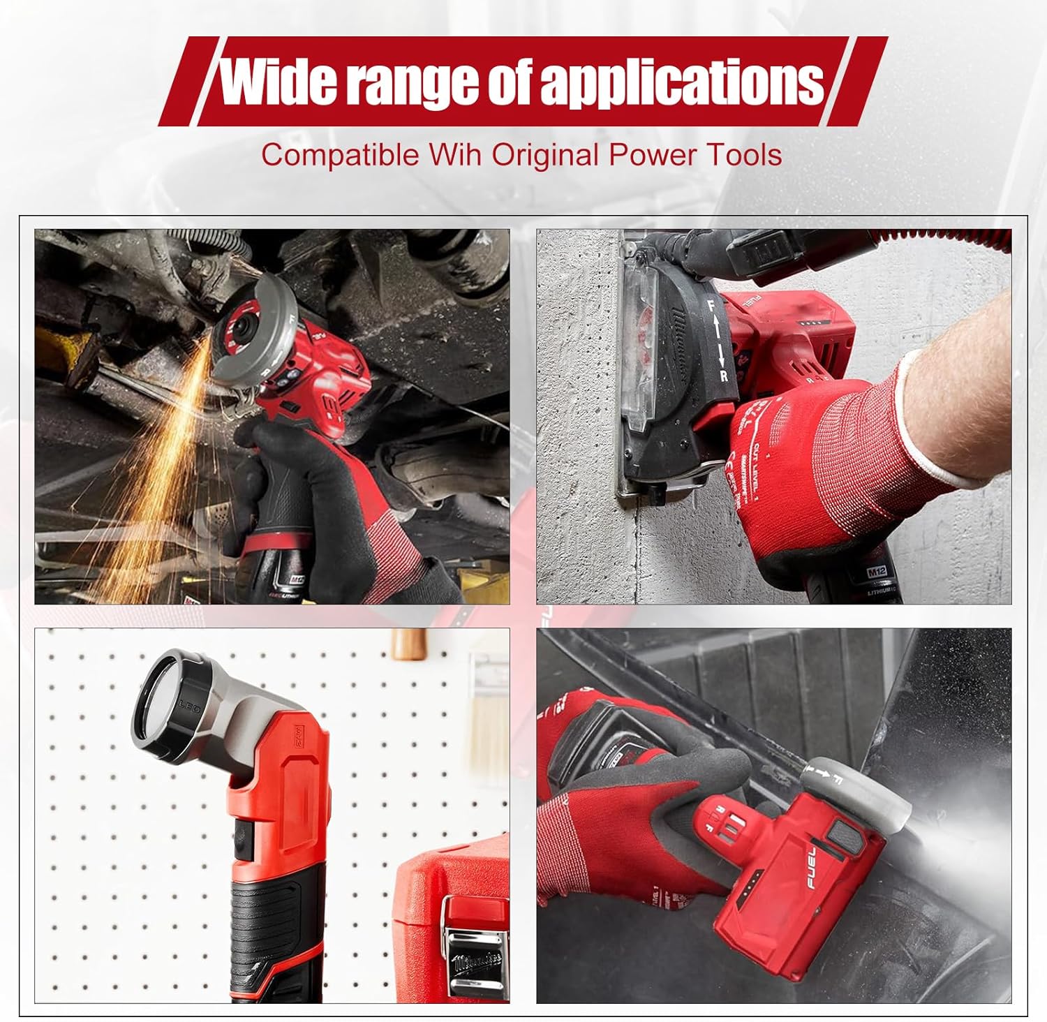 Powilling 2 Pack 12V 6.5Ah Replacement for Milwaukee M-12 Battery and Charger Kit, Compatible with Milwaukee M-12 12Volt Batteries 48-11-2401, 48-11-2402 - Image 6