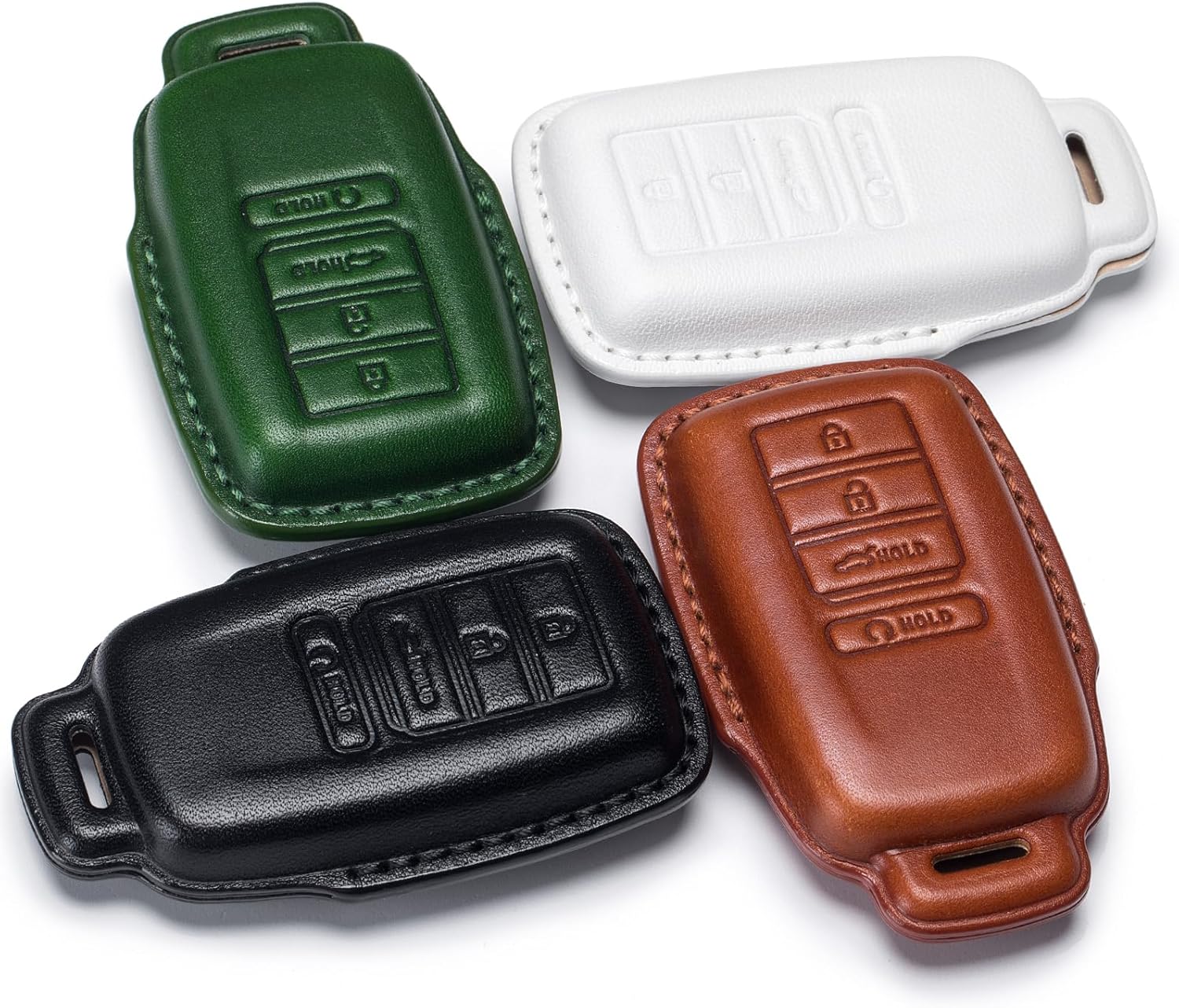 for Acura Key Fob Cover Genuine Leather with Keychain,Leather Key Case Protector Compatible with Acura RDX RLX CDX NSX TLX TLX-L. Smart Key Anti-dust Full Protection