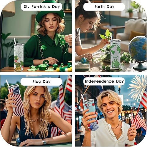 Miniatura 7 de ZREGGUR Vasos de sublimación a granel de 20 onzas mate, paquete de 25 vasos de sublimación rectos de acero inoxidable con aislamiento de doble