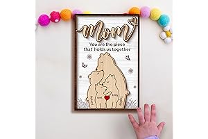 Personalized Wooden Bear Family Puzzle with Names