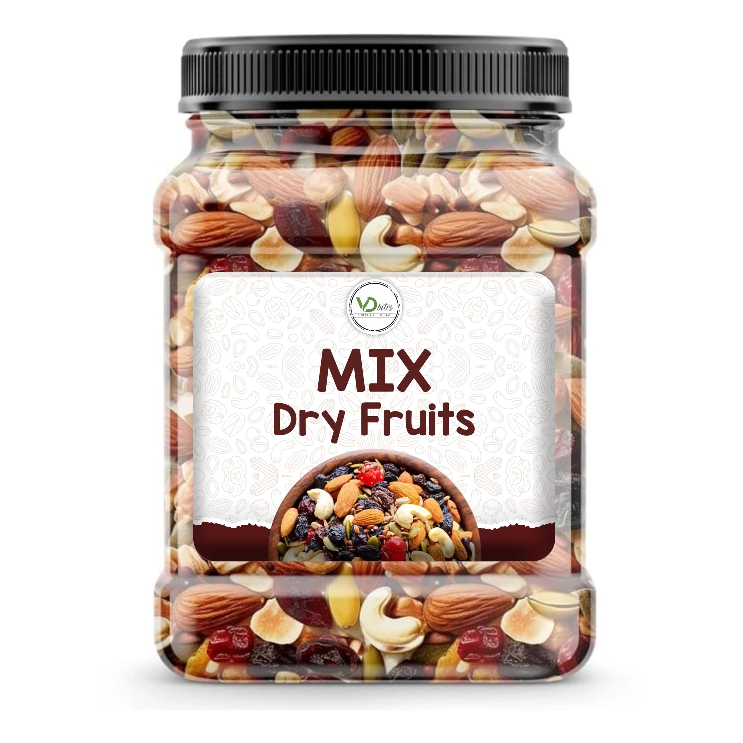 VD BITES Mix Dry fruits (250 g) | Healthy Nutmix | Almonds, Black Raisins, Cashew, Cranberries, Dates, Seeds & Many More (250GM)-image-9