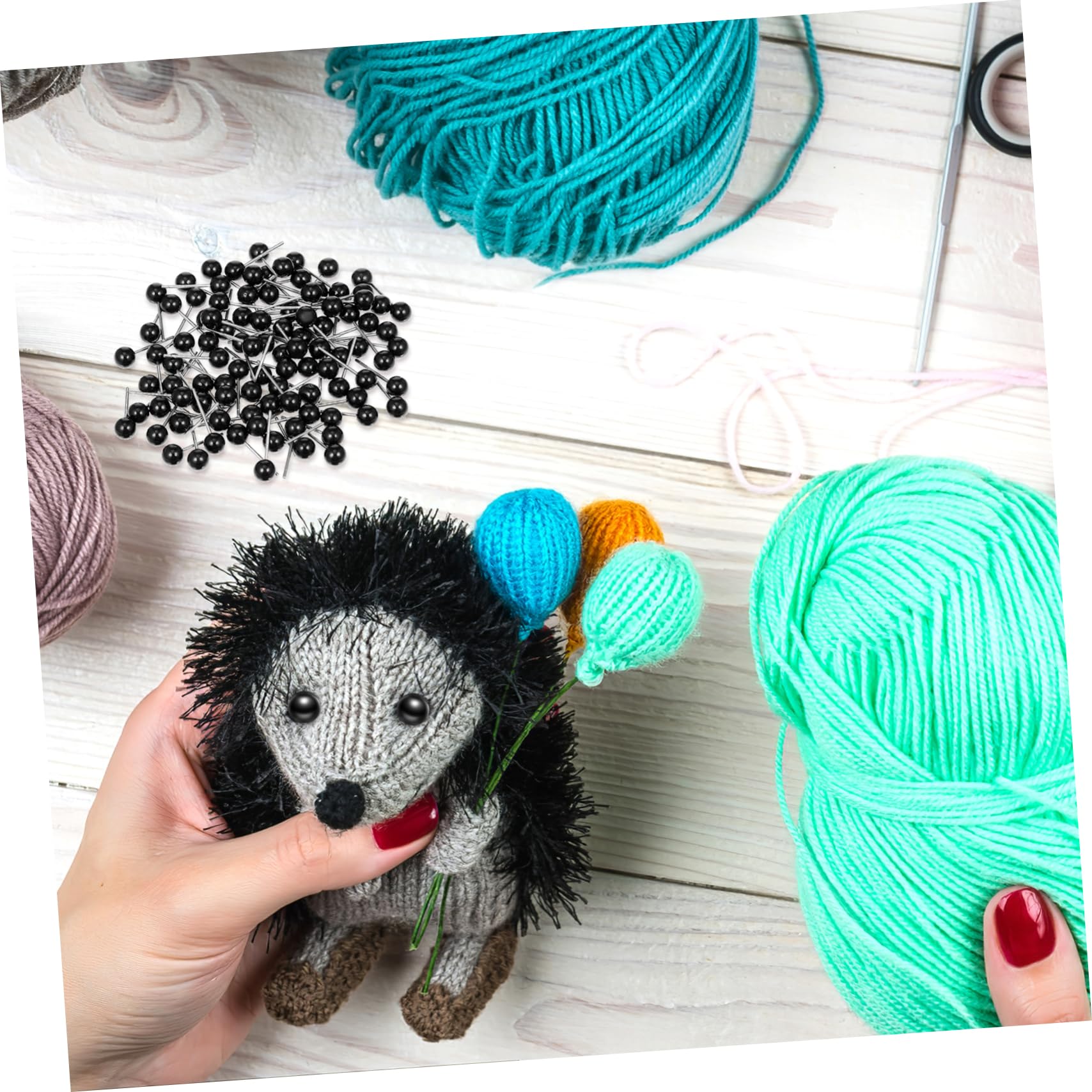 HOODANCOS Safety Eyes for Crafts Doll Making 300 Pcs Plastic Craft Eyes in Different Sizes