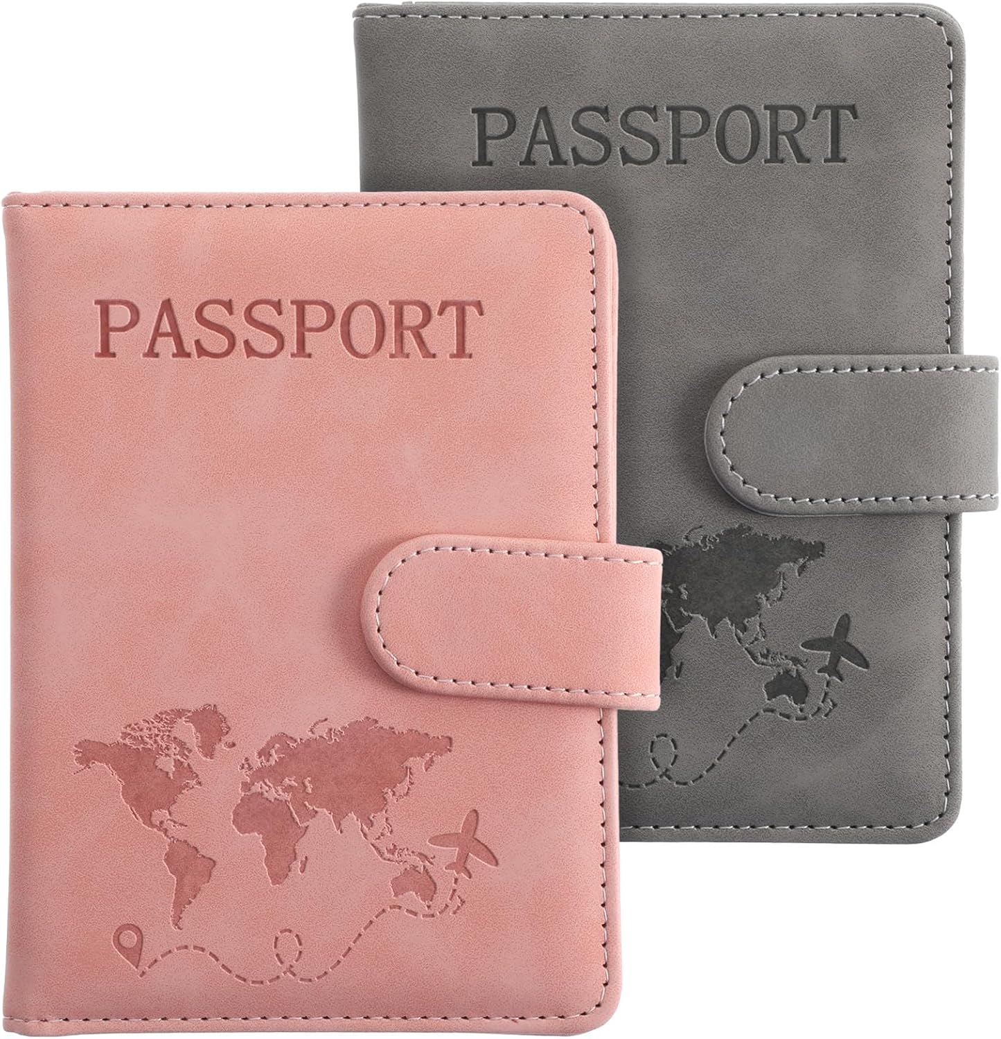 2 Pack Passport Holder for Travel, Waterproof Passport Wallet Cover Case RFID Blocking Passport Holders with Pen Holder Magnetic Buckle, Travel Accessories Passport Book Holders for Women Men 2 Pack Passport Holder for Travel, Waterproof Passport Wallet Cover Case RFID Blocking Passport Holders with Pen Holder Magnetic Buckle, Travel Accessories Passport Book Holders for Women Men