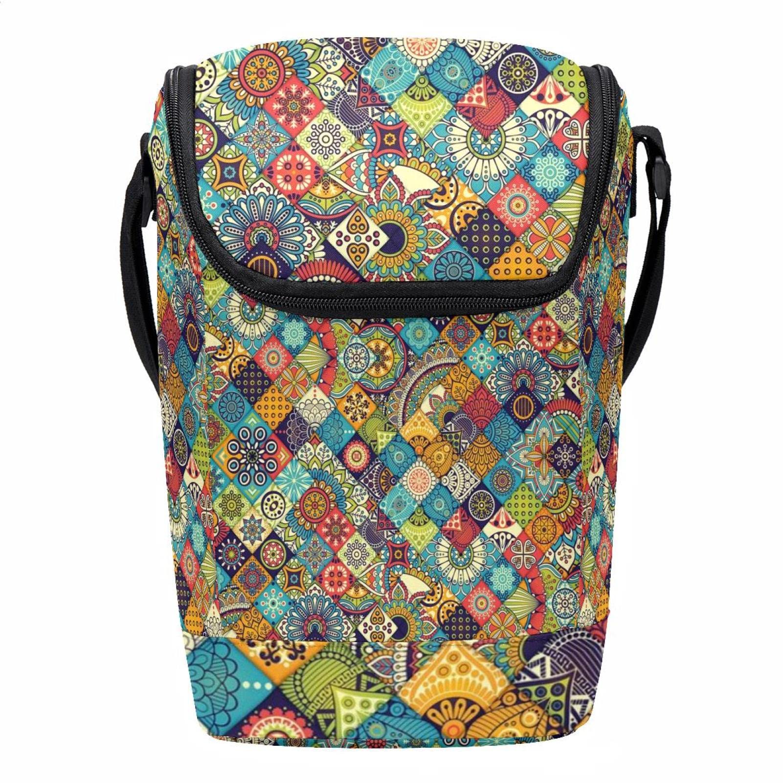 Bolsa de almuerzo bohemia y portatil con cremallera para hombres