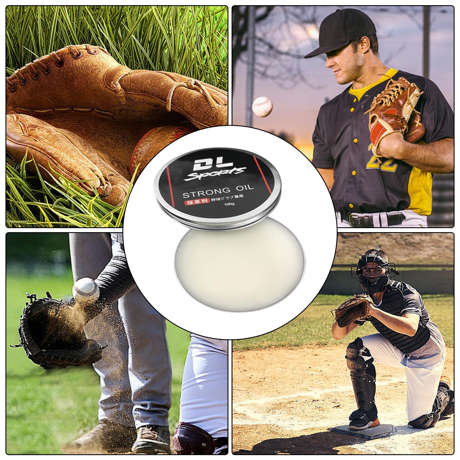 Revitalisant pour gants – Traitements en cuir, -shampoing pour gants de baseball et softball, accessoires de gants de baseball pour l'entretien des moufles, réparation des moufles, polissage des