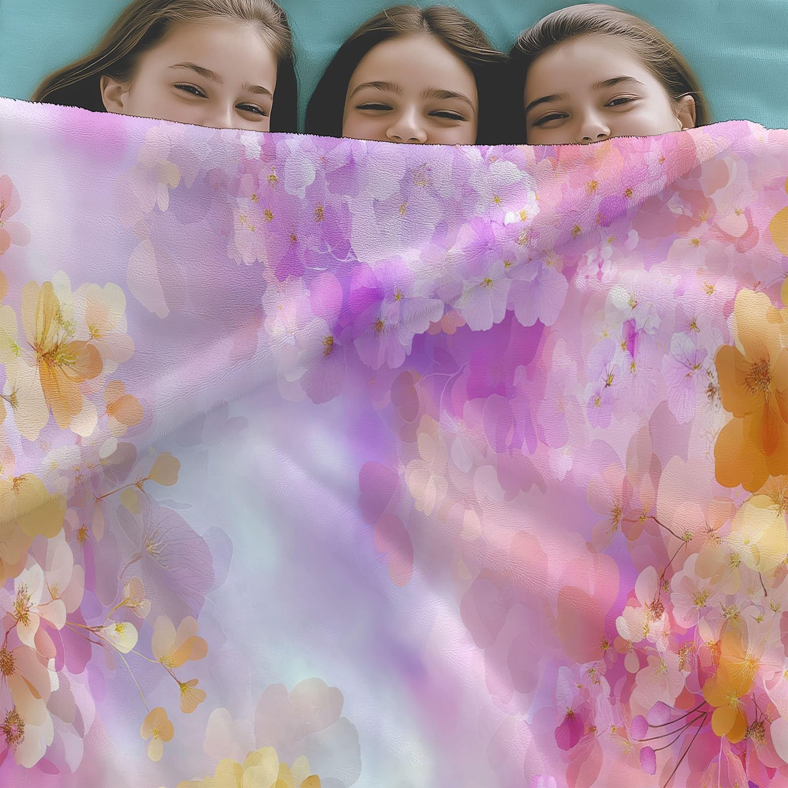 Générique Koc polarowy Walentynki Romance Flowers 180 x 200 cm, wygodny koc, narzuta na łóżko z nadrukiem 3D, bardzo miękki i lekki, na wszystkie pory roku