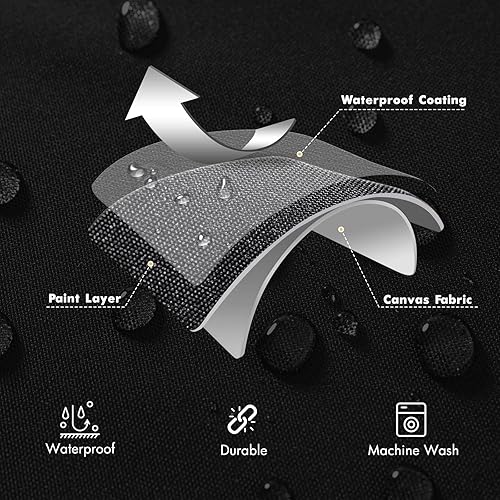 Miniatura 3 de MIULEE Juego de 2 fundas de almohada impermeables para exteriores, fundas de almohada rectangulares decorativas para exteriores, para silla, patio,