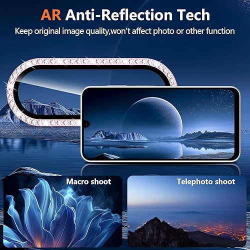 Vista 1012 de para Samsung Galaxy Z Flip 7 Protector de Lente de Cámara, Cubierta de Lente de Vidrio Templado con Anillo de Metal Individual, [Fuerte Adhesión] 1
