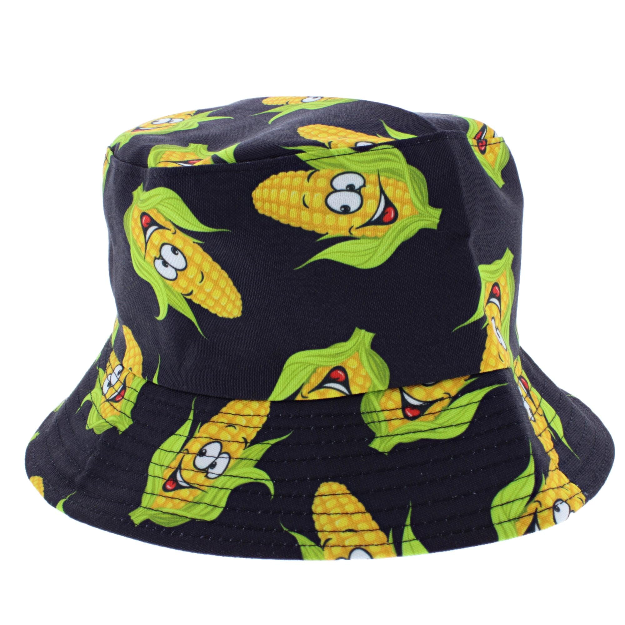 Zac's Alter Ego Laughing Sweetcorn Bucket Hat Black