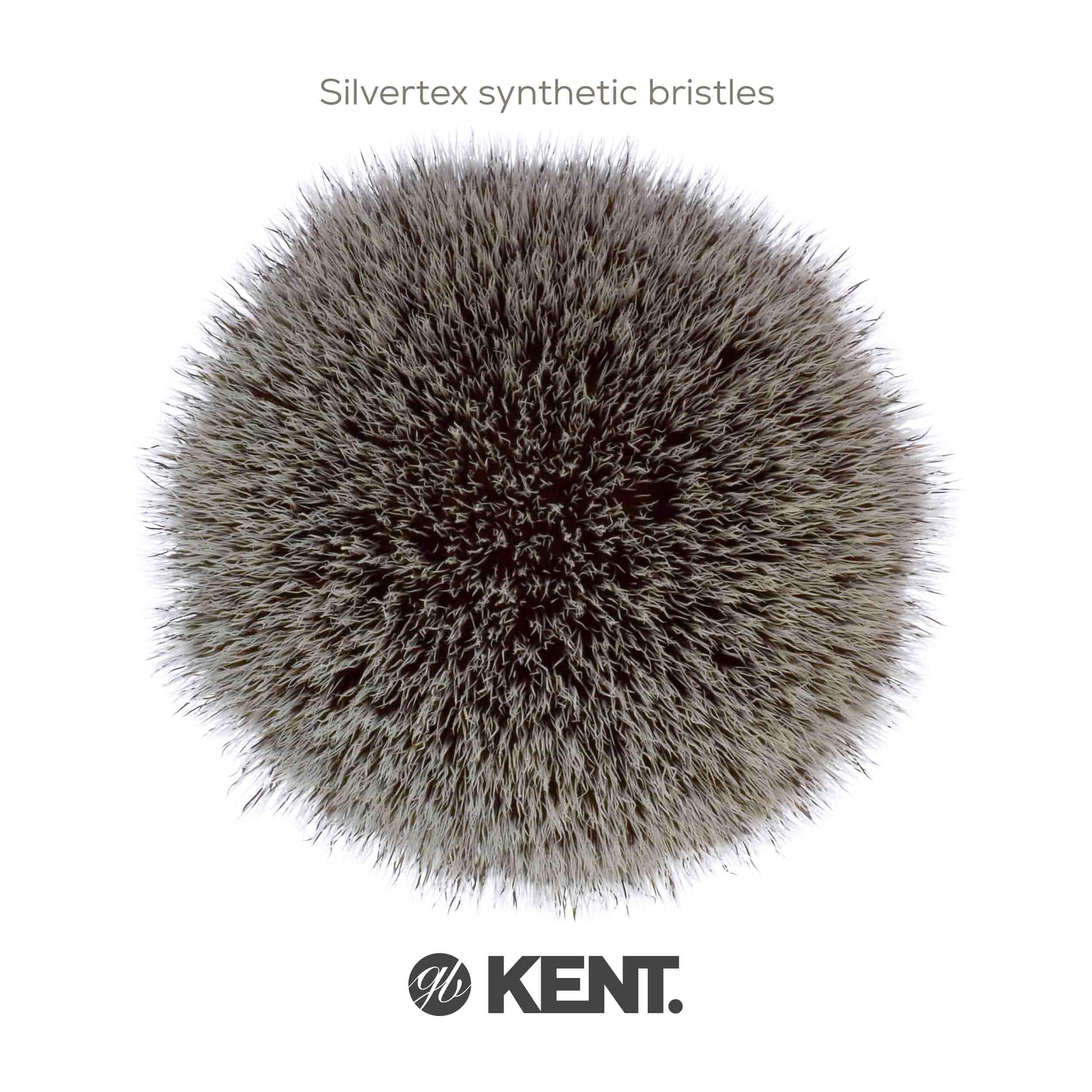 Kent BK4S - Pennello da barba con setole sintetiche ultra morbide e manico in resina di avorio sintetico, da usare con crema da barba o sapone per una schiuma perfetta. Rasatura di lusso dal 1777
