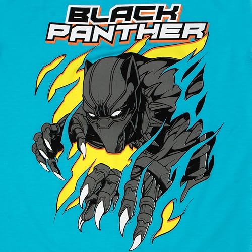 Miniatura 7 de Marvel Avengers Spider-Man Black Panther Miles Morales - Conjunto de camiseta de manga corta para niños, camiseta sin mangas y pantalones cortos