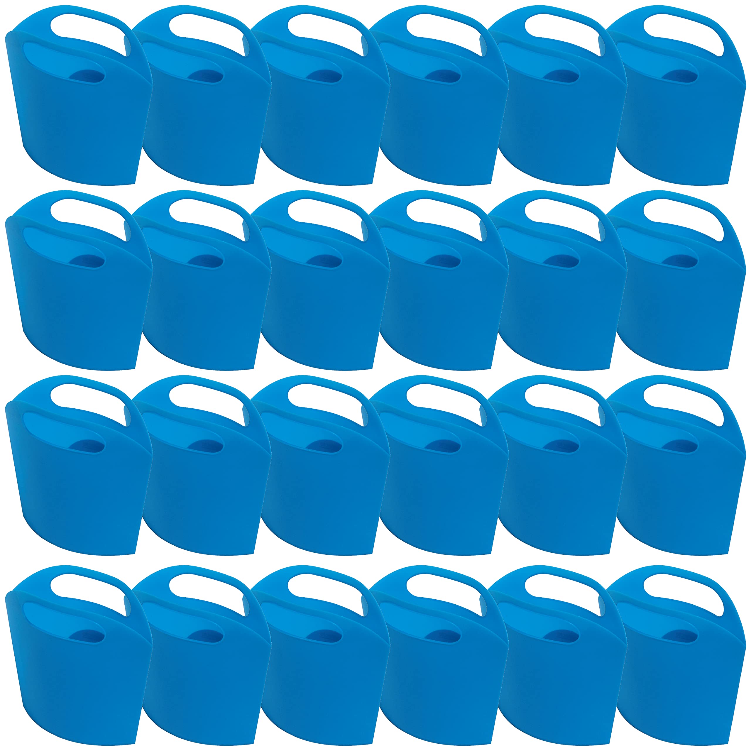 Deflecto Mini Tote, 6.9" x 6.6" x 2.9", Blue 24 Count