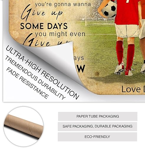 Miniatura 6 de Unitrophy - Regalo de fútbol para niñas y niños pequeños regalos de Navidad para jugadores de fútbol y niñas carteles inspiradores ideas de regalo