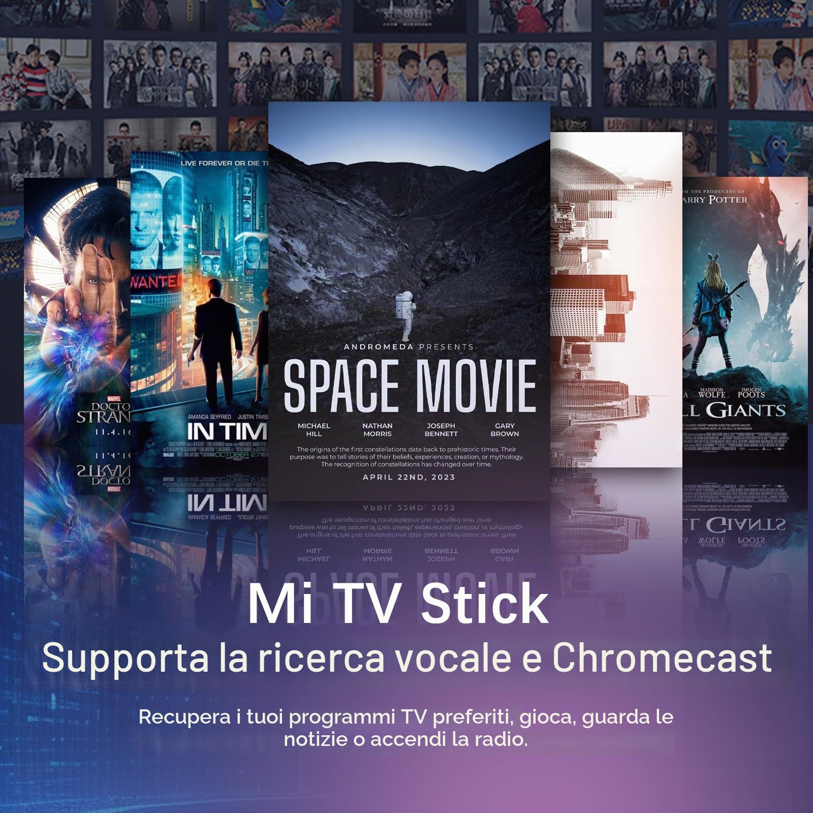 Mi TV Stick 2K, Audio DTS-HD, Android TV 9.0, Telecomando Incorporato, 2 GB di RAM, 8 GB di Memoria Interna