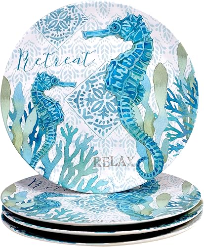 Miniatura 2 de Certified International Beachcomber Melamne - Juego de vajilla de 12 piezas, servicio para 4 personas