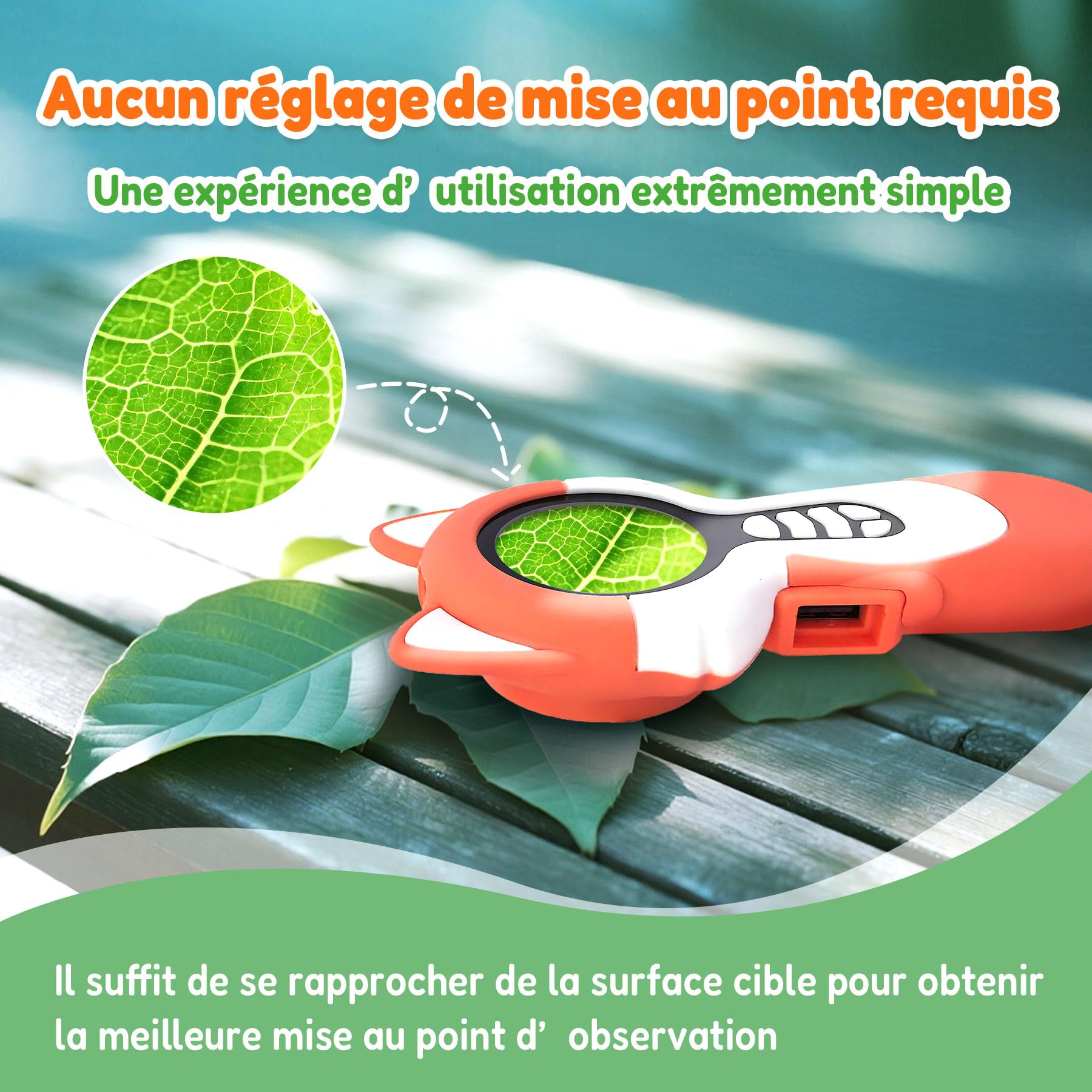 Microscope numérique 2 en 1 pour Enfants, Un Objectif Photo et Un Objectif de microscopique, Microscope Enfant 100X avec Carte mémoire 16GB, pour Petits explorateurs, Panda