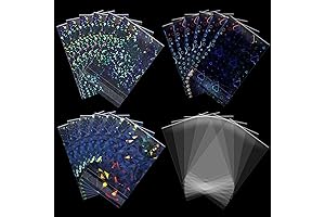 200Pcs Transparent Laser Flashing Card Sleeves for Kpop Photocard Collection