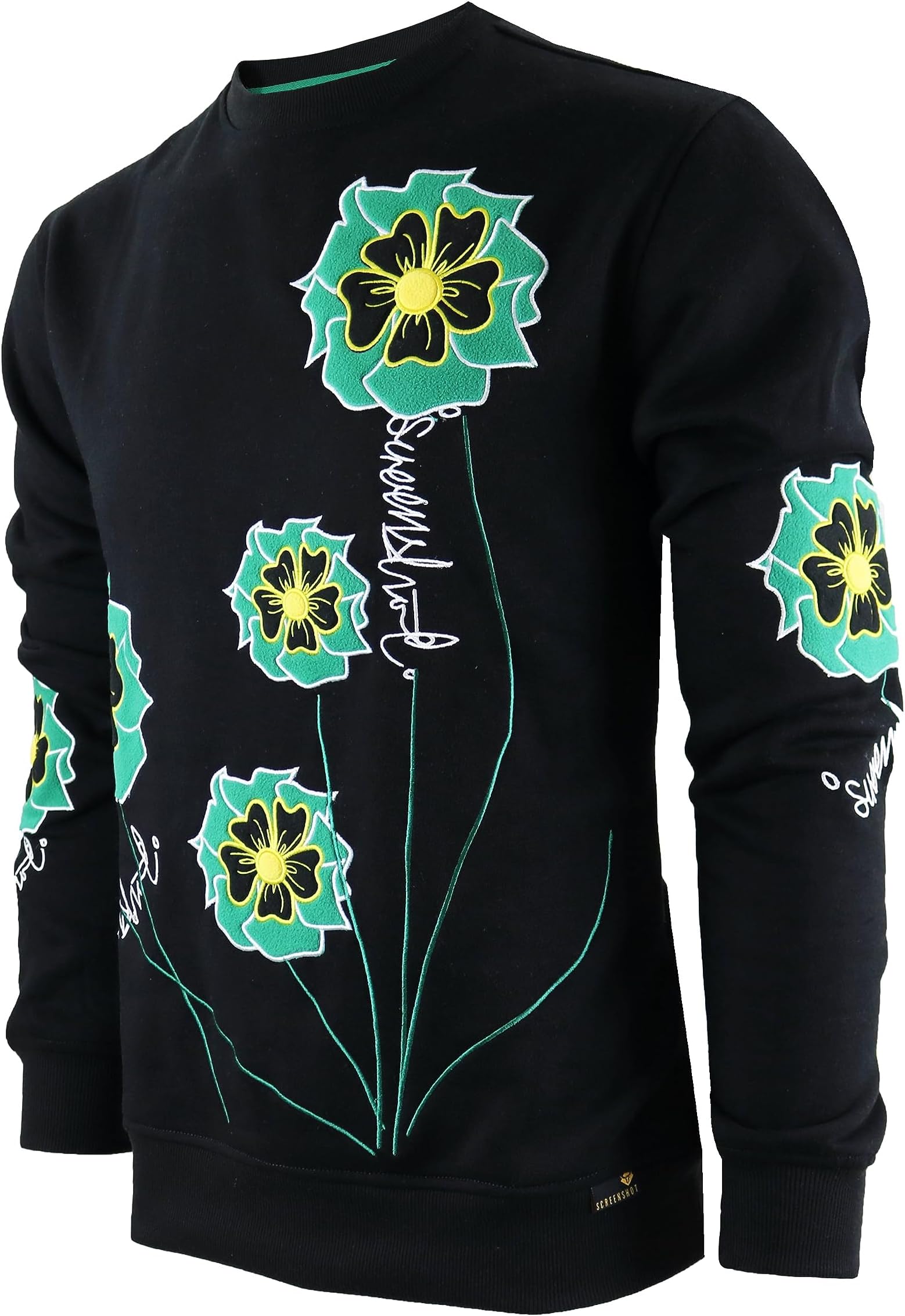 CREWNECK 3202 Mens Urban Streetwear NYC Graffiti Hip Hop Fleece Pullover Active Fashion Crew Neck Sweatshirt Top