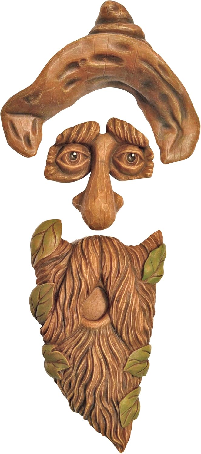Red Carpet Studios Tree Face Outdoor Décor Wood-Like Hand Painted Sculpted Resin, Hank