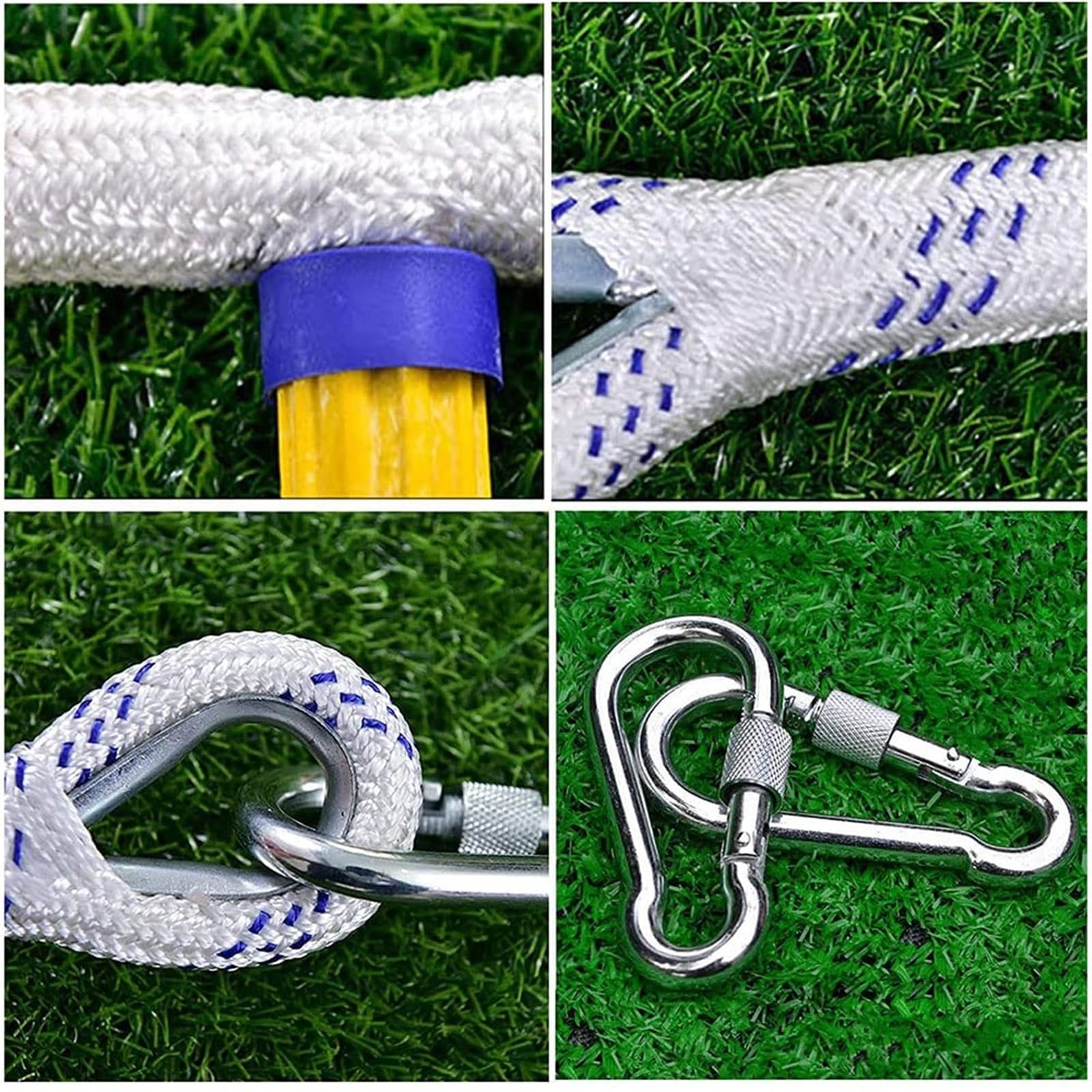 Rope Ladder,Fire Escape Rope Ladder Fireproof Rescue Ladder for Emergencies,Portable Non-slip Fire Escape Ladder Reusable with Hook and Screws,with Height Safety Perfect for Windows and Balcon