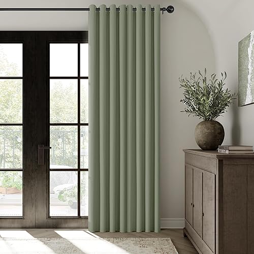 Miniatura 122 de ChrisDowa Cortinas 100% opacas de abedul liso de 96 pulgadas de largo, 2 paneles para dormitorio, sala de estar, oscurecimiento de la habitación de