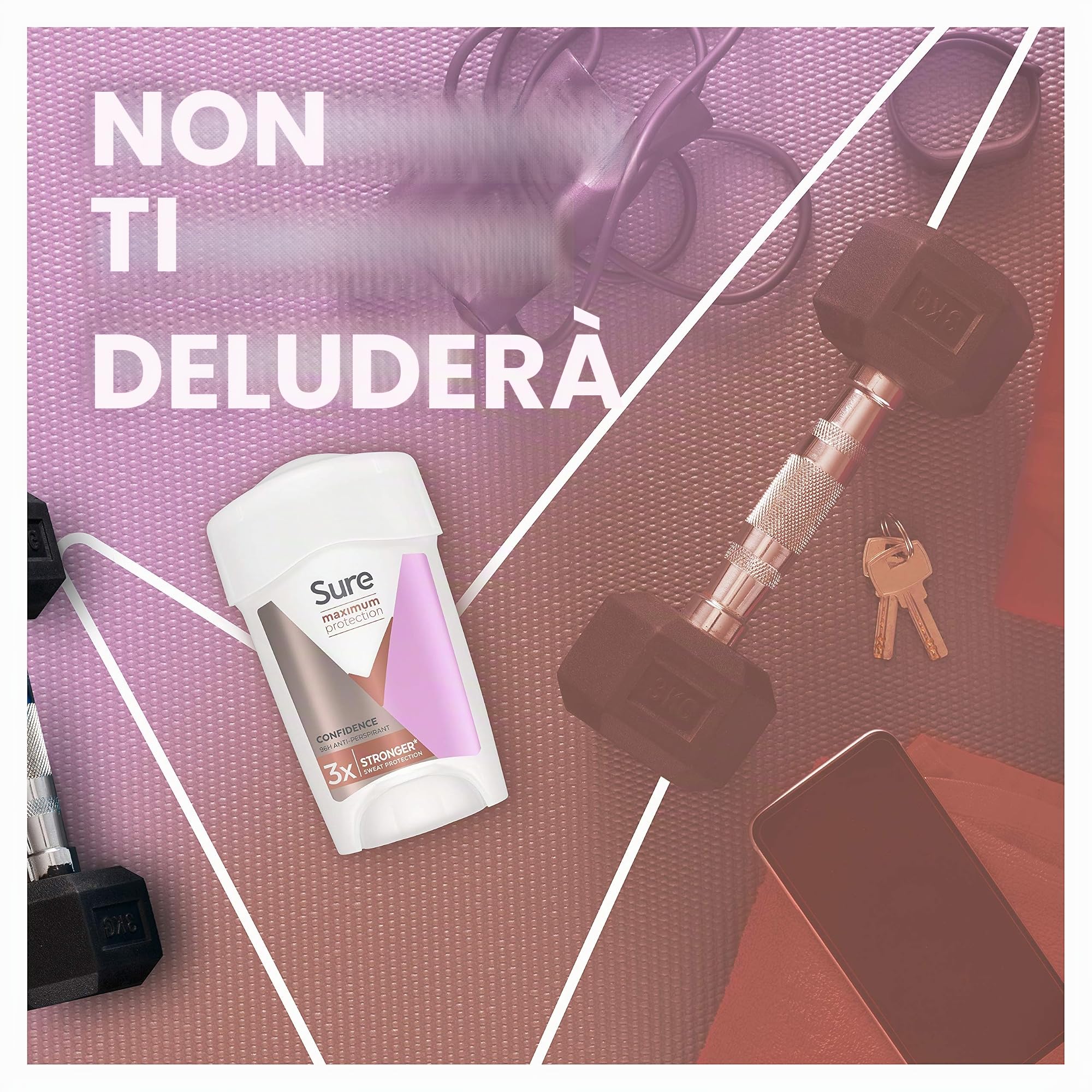 Sure Women Maximum Protection Confidence - Crema deodorante anti-traspirante, 45ml, confezione da 6