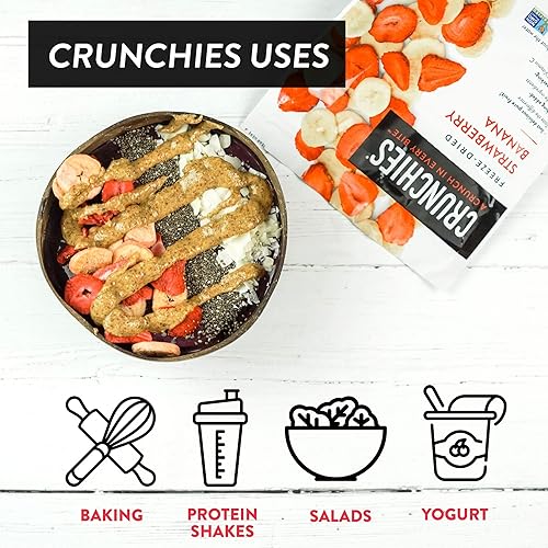 Miniatura 4 de Crunchies Frutas liofilizadas, frutas crujientes 100% naturales, sin OMG y Kosher, paquete de bocadillos de frutas liofilizadas resellables