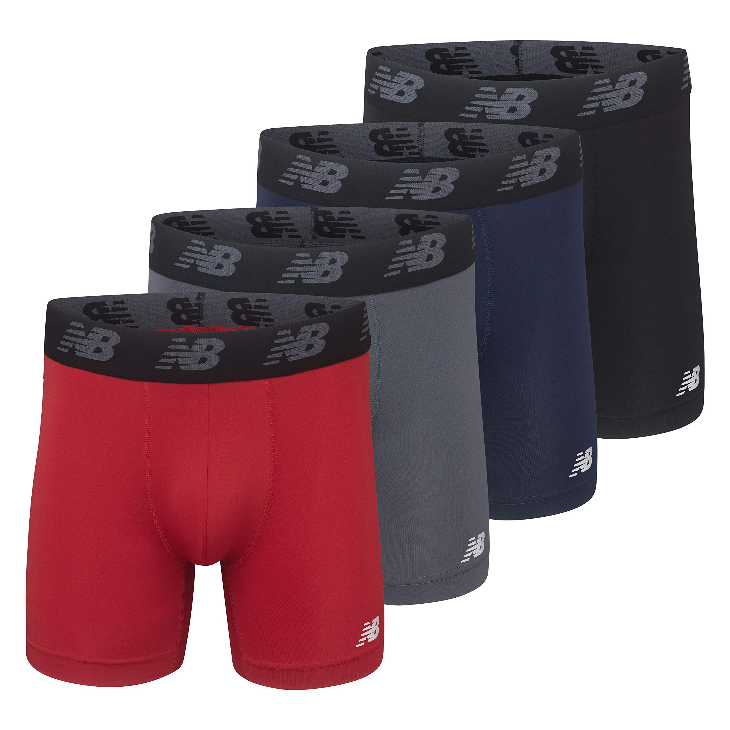 New Balance Men's Mesh 5" No-FLY Boxer Brief (4-Pack)