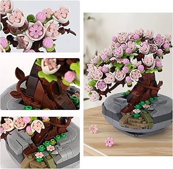 Amazon.com: ZIYOSTAR Mini Bricks Cherry Blossoms Plant Building