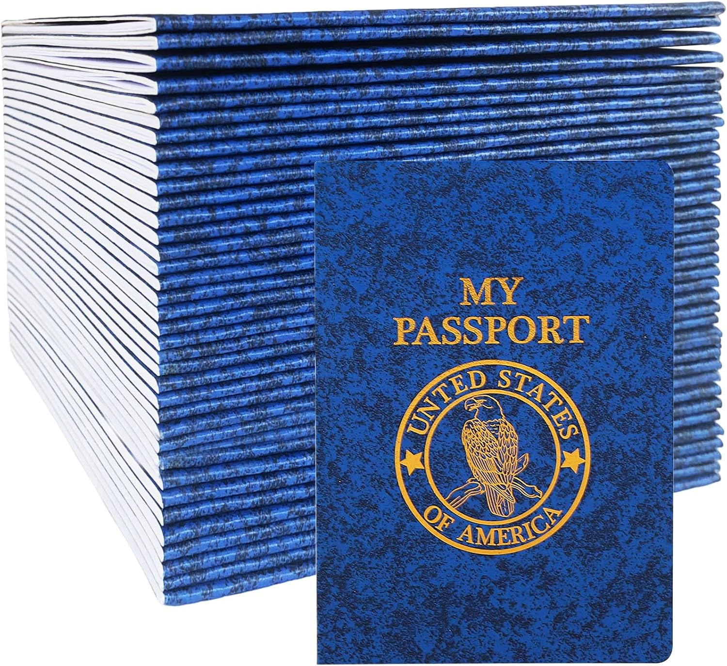 Zddaoole 30 Pack Blank Passport Notebook,Bulk Passport Notebook,Blue Fake Passport