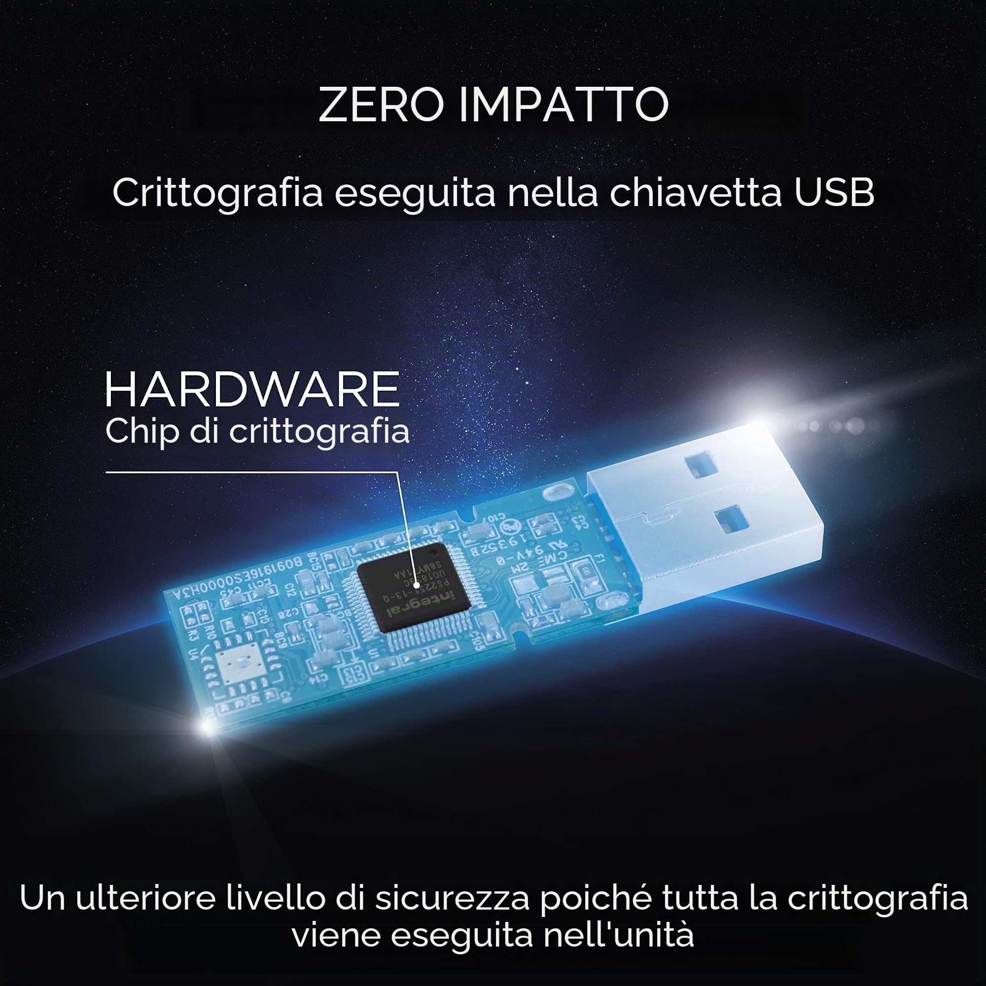 Integral INFD16GCRYDL3.0140-2 Crypto Dual FIPS 140-2 - Chiavetta USB 3.0 da 16 GB con crittografia hardware AES a 256 bit