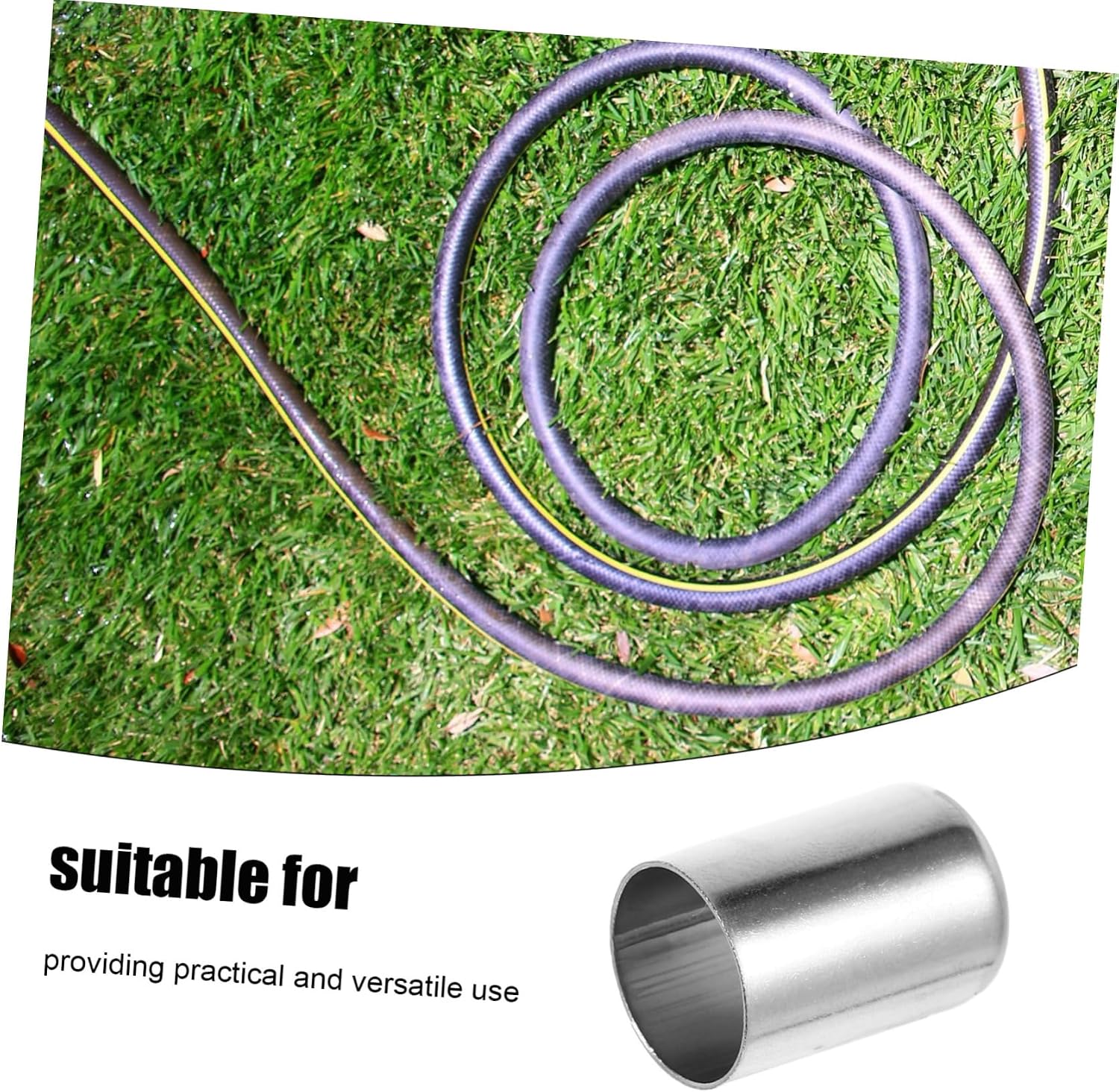 POPETPOP 100pcs Stainless Steel Sleeve Ferrules High Pressure Hose Fittings Compression Sleeve For Hydraulic Hose Crimping Tool