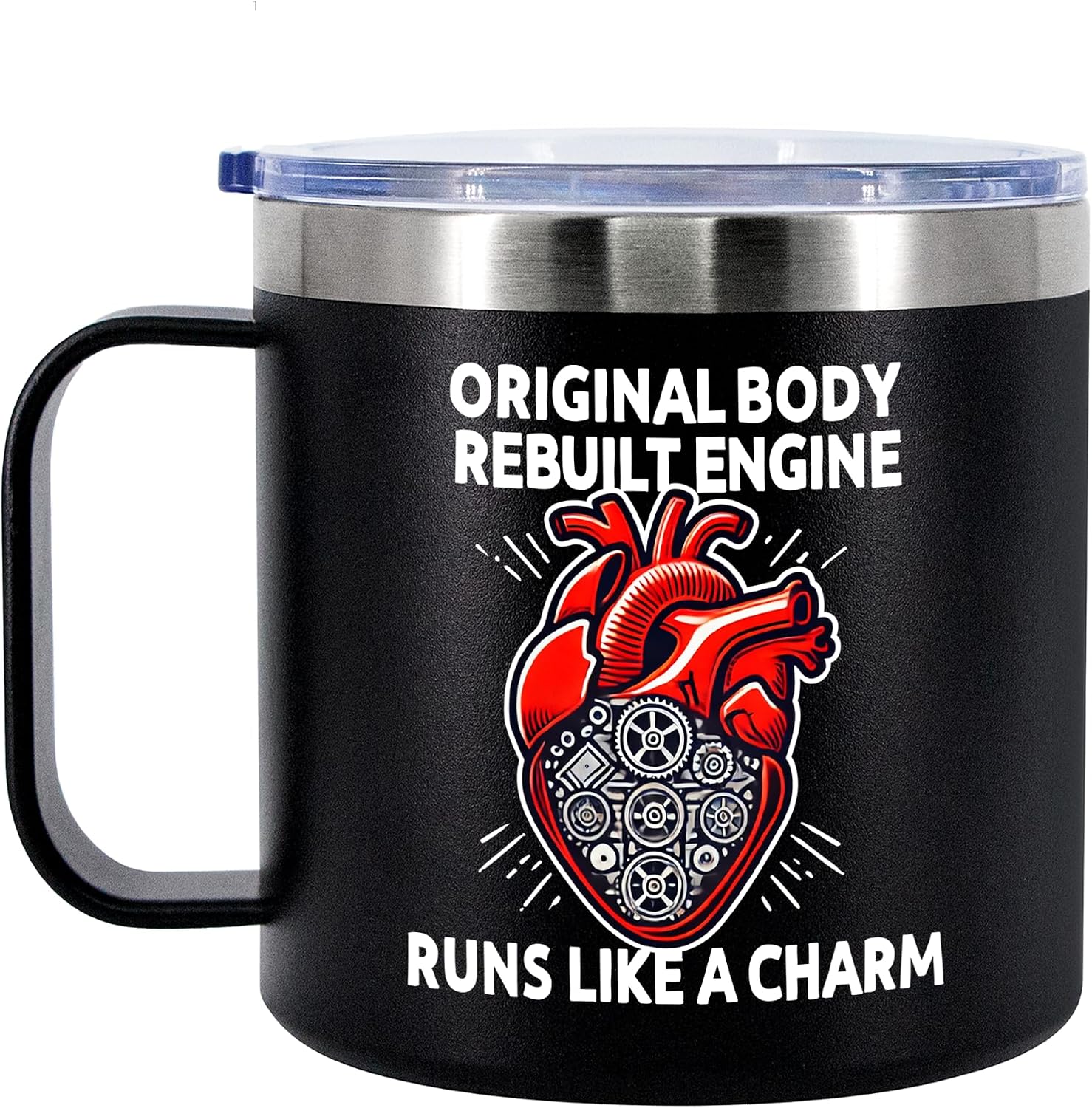 Panvola Original Body Rebuilt Engine Runs Like A Charm Mug 14oz Black