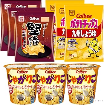 Amazon.co.jp: ポテトチップス九州しょうゆ 53g×3 堅あげポテト