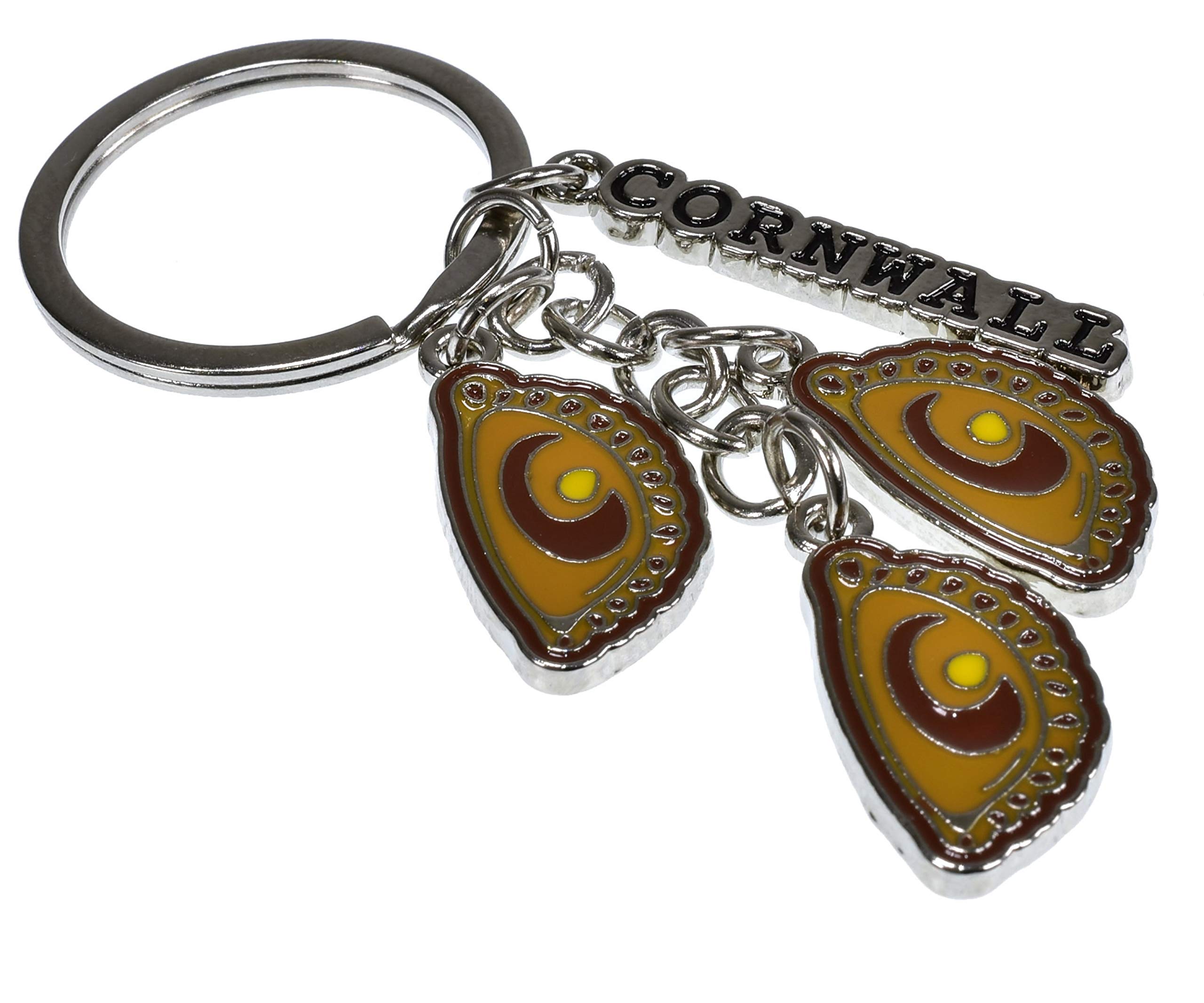 KandyToys Pasty Keyring, Pasty charms keyring, Cornwall key chain ideal stocking filler - cornish pasty one keyring supplied