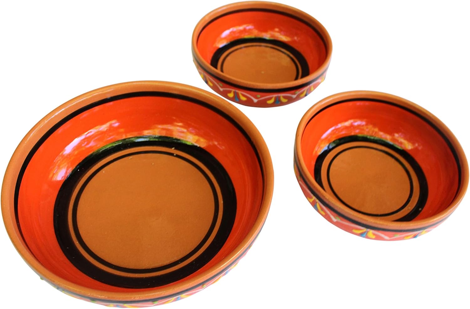 Canyon Cactus Ceramics Spanish Terracotta Set Of 3 Small
