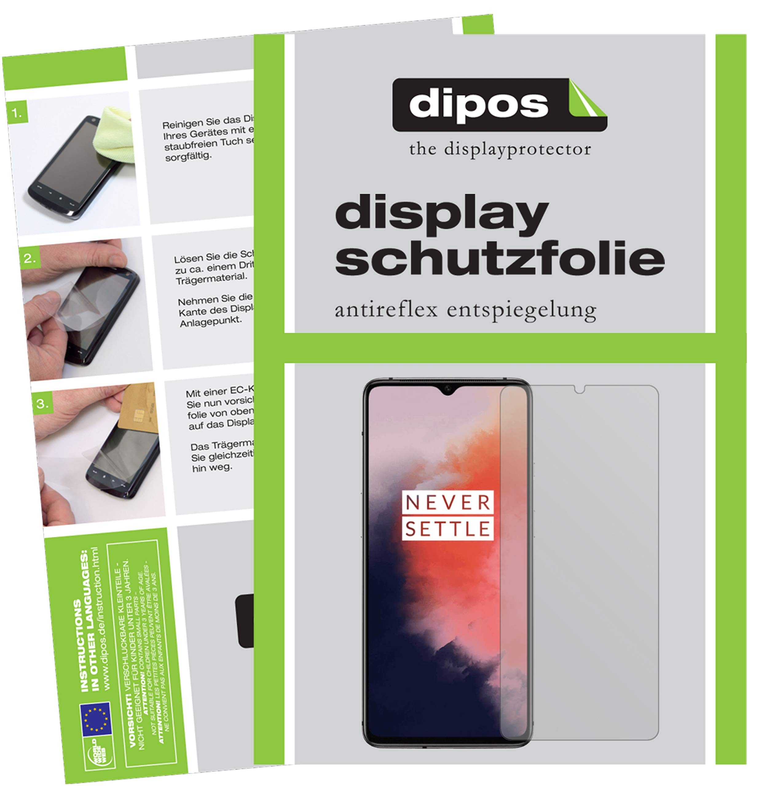 3+3x Pellicola per OnePlus 8T Protettiva Protezione Schermo Antiriflesso dipos