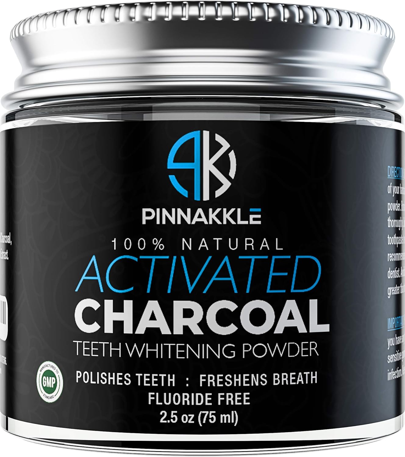 Activated Charcoal Teeth Whitening Powder by Pinnakkle