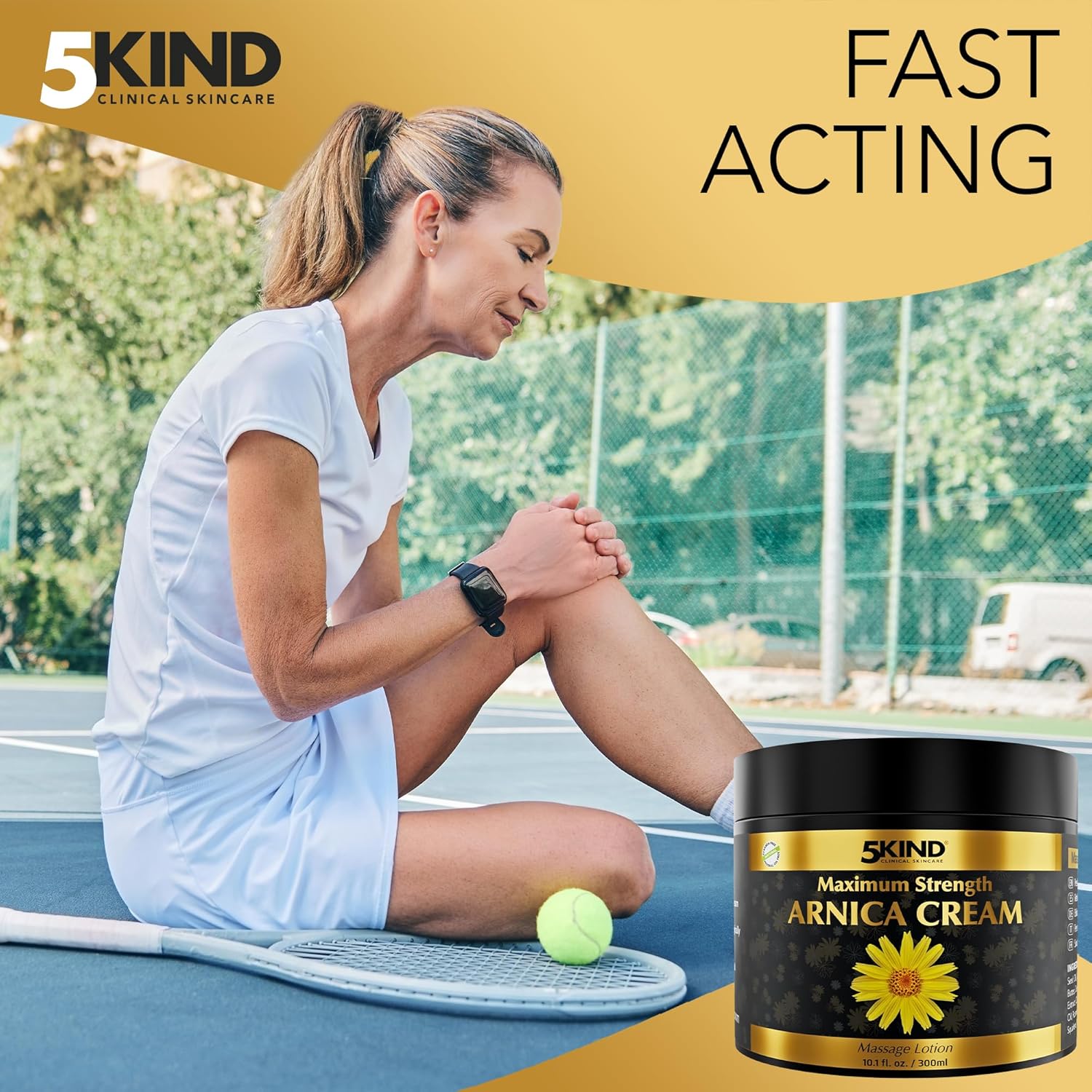 5kind Extra Strong Arnica Cream for Bruising and Swelling 10.1 Fl Oz - Bruise Cream Extra Strength Fast Healing Thin Skin - High Concentration Arnica Montana Extract for Bruises - Natural Formula - Image 2