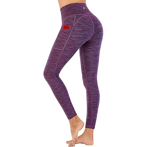 Ewedoos Women's Yoga Pants with Pockets - Leggings with Pockets, High Waist Tummy Control Non See-Through Workout Pants