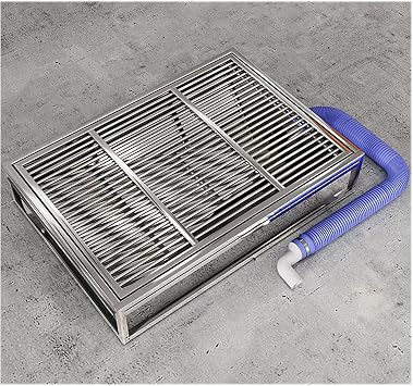 Dog Potty Toilet Training Tray,Stainless Steel Dog Litter Box Toilet,Indoor Outdoor Dog Pee Pad Holder Tray,90 * 60cm